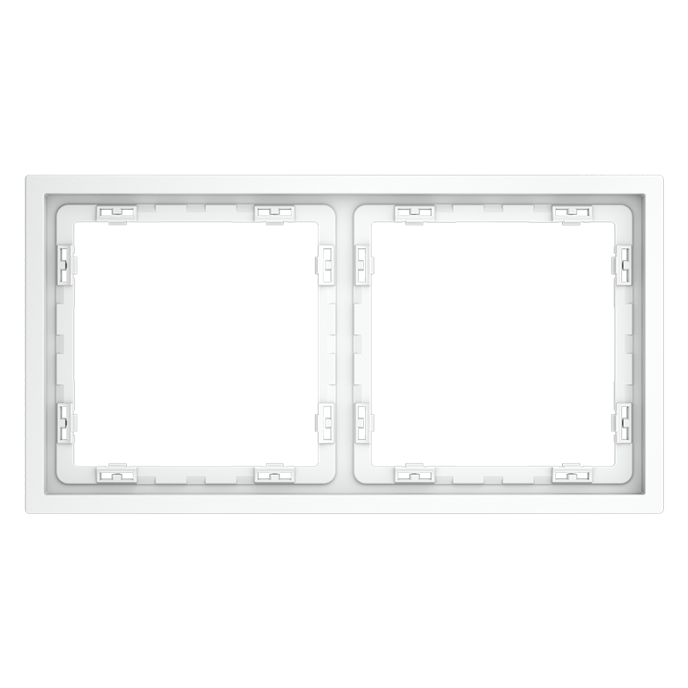 Рамка пластиковая Voltum S70 на 2 поста Белый матовый VLS100202