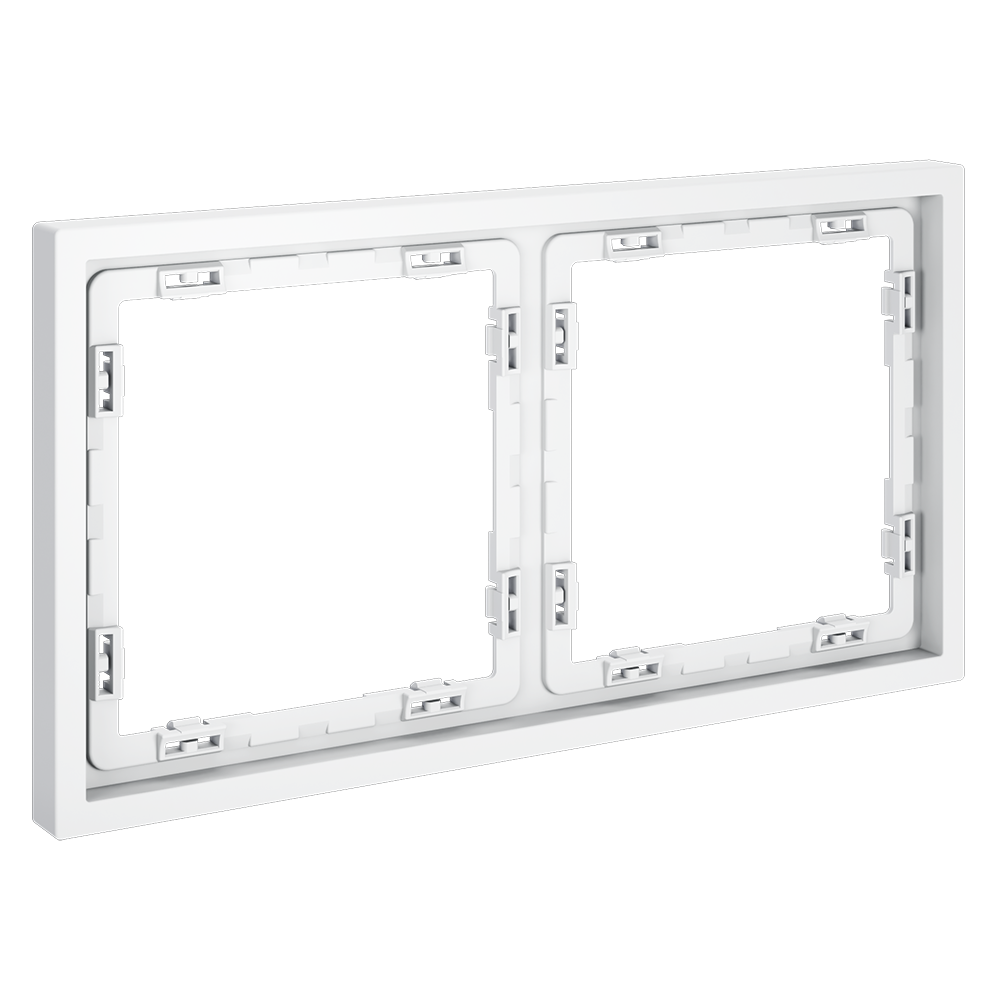 Рамка пластиковая Voltum S70 на 2 поста Белый матовый VLS100202 — изображение 2
