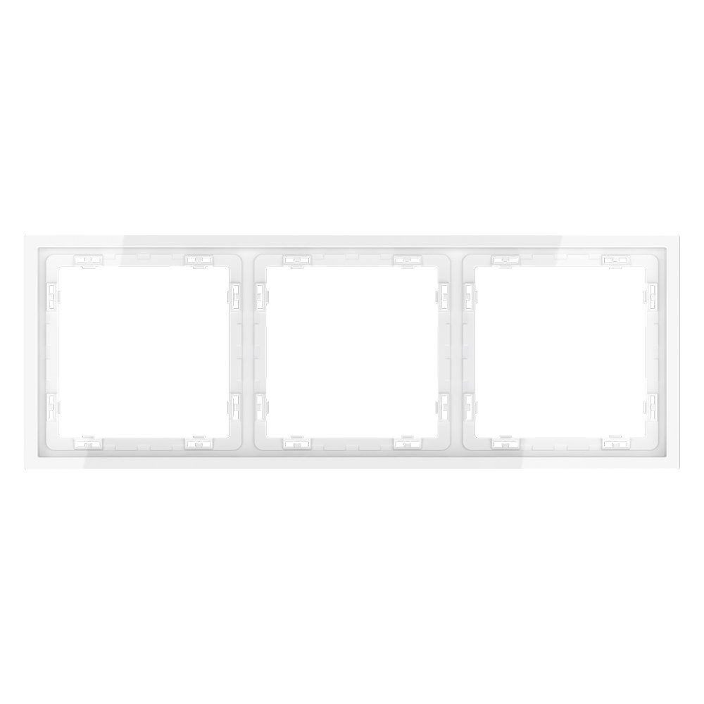 Рамка пластиковая Voltum S70 на 3 поста Белый Глянцевый VLS100301