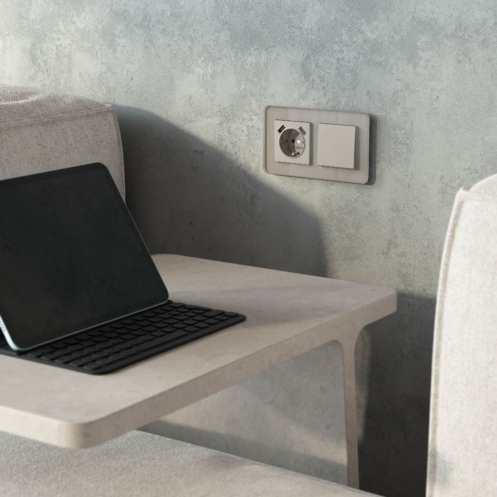 Накладка для розетки Werkel USB Дымчатый W1279504 — изображение 2